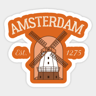 Amsterdam Windmill Sticker